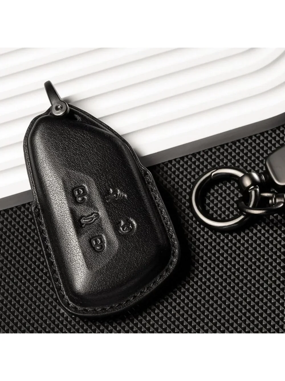 Leather Key Fob Cover for VW Atlas & Cross Sport 2024-2026 | 5 Button Case